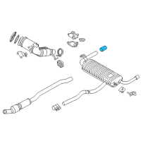 OEM 2018 BMW X1 Tailpipe Trim, Chrome Diagram - 18-30-8-648-042