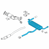 OEM 2021 BMW X1 Muffler Silencer With Exhaust Flap Diagram - 18-30-8-627-272