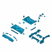 OEM Hyundai Panel Complete-Rear Floor Diagram - 65500-G3100