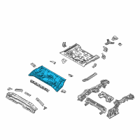 OEM 2018 Hyundai Elantra GT Panel Assembly-Rear Floor, Front Diagram - 65511-G3000