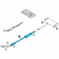 OEM 2015 Hyundai Tucson Center Muffler Complete Diagram - 28600-2S910