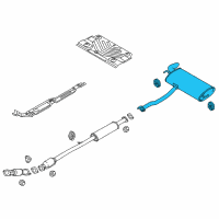 OEM 2014 Hyundai Tucson Main Muffler Assembly Diagram - 28700-2S850