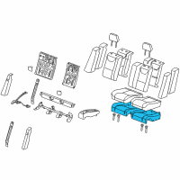 OEM 2009 Pontiac G6 Pad Asm-Rear Seat Cushion (W/ Wire) Diagram - 15223415
