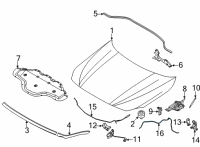 OEM 2020 BMW X2 Rear Bowden Cable Diagram - 51-23-7-300-572