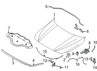 OEM BMW M235i xDrive Gran Coupe GAS STRUT, HOOD Diagram - 51-23-7-473-453