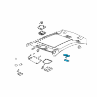 OEM 2007 Pontiac G6 Lamp Asm-Dome *Gray Diagram - 22732128