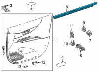 OEM 2021 Toyota Venza Belt Weatherstrip Diagram - 68171-48080