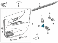 OEM 2021 Toyota Venza Mirror Switch Diagram - 84872-12160