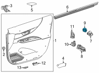 OEM Toyota Prius Prime Lock Switch Diagram - 84930-12270