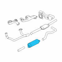 OEM 1998 Dodge Dakota Exhaust Resonator Diagram - 52021142