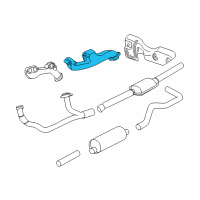 OEM 1998 Dodge Dakota Exhaust Manifold Diagram - 53010185AB