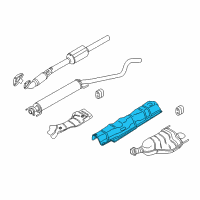 OEM 2008 Saturn Astra Shield, Exhaust Muffler Heat Diagram - 13119709