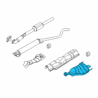 OEM Saturn Muffler W/Tailpipe Diagram - 13145223