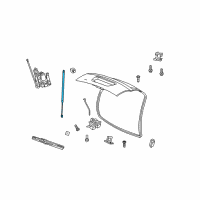 OEM 2009 Chrysler Aspen Liftgate Strut Support Diagram - 55362108AC