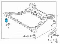 OEM Hyundai Santa Cruz BUSHING-CROSSMEMBER MTG Diagram - 62418-P2100