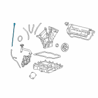 OEM Ford Escape Dipstick Diagram - 4L8Z-6750-AA