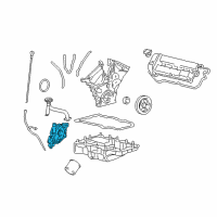 OEM 1997 Ford Contour Oil Pump Diagram - XW4Z-6600-DA