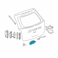 OEM Cadillac Escalade Lift Gate Latch Assembly Diagram - 84243380