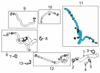 OEM 2020 Cadillac CT4 Coolant Hose Diagram - 84697660