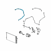 OEM 2005 Saturn Vue Hose, A/C Compressor Diagram - 15860480