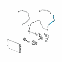 OEM 2003 Saturn Vue Hose, A/C Compressor Diagram - 15860482