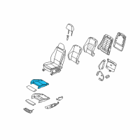 OEM 2006 BMW 330i Seat Upholstery, Leather Diagram - 52-10-9-144-213