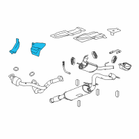 OEM 2007 GMC Yukon XL 1500 Shield-Exhaust Heat Diagram - 25848478