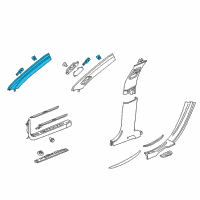 OEM Cadillac CT6 Weatherstrip Pillar Trim Diagram - 84098677