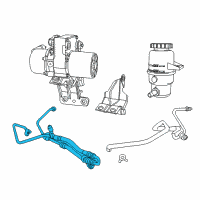 OEM 2013 Jeep Grand Cherokee Hose-Power Steering Pressure Diagram - 5154475AD