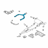 OEM Infiniti FX35 Front Exhaust Tube Assembly Diagram - 20020-JL00A