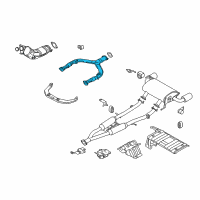 OEM 2010 Nissan 370Z Exhaust Tube Assembly, Front Diagram - 20020-JL00A