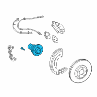 OEM 2007 Ford Freestyle Front Hub & Bearing Diagram - 8F9Z-1104-C