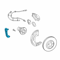 OEM Mercury Sable Caliper Support Diagram - 8G1Z-2B134-A