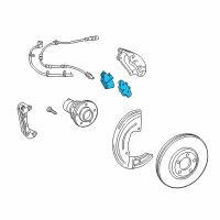 OEM Ford Taurus X Front Pads Diagram - 5U2Z-2V001-J