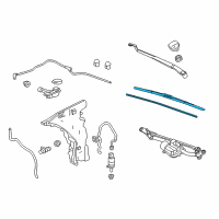 OEM Cadillac CTS Wiper Blade Diagram - 84017838