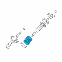 OEM 2003 Toyota Matrix Coil Spring Diagram - 48135-02060
