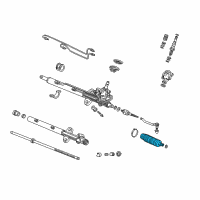 OEM 2003 Acura TL Dust Seal, Tie Rod Diagram - 53534-S0K-A01