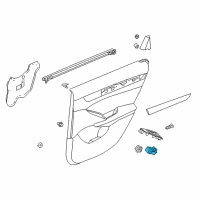 OEM 2021 Honda Accord Switch Assembly, Rear Power Window Diagram - 35770-TVA-A01