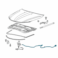 OEM 2015 Chrysler 200 Cable-Hood Latch Diagram - 68110055AC