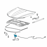 OEM 2015 Chrysler 200 Hood Latch Diagram - 68202834AA