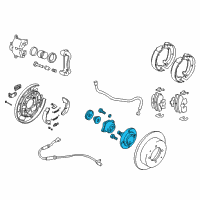 OEM Kia Optima Rear Wheel Hub & Bearing Assembly Diagram - 527302G200