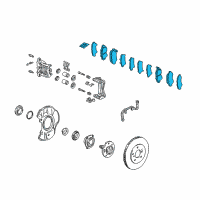 OEM 1997 Acura NSX Front Pad Set Diagram - 45022-SL0-J03