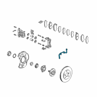 OEM 2000 Acura NSX Hose Set, Right Front Brake Diagram - 01464-SL0-J00