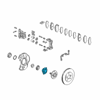 OEM Acura NSX Bearing Assembly, Front Hub Unit Diagram - 44200-SL0-008