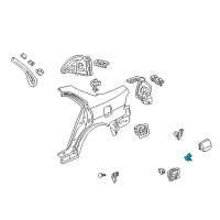 OEM 2002 Honda Accord Spring, Fuel Lid Open Diagram - 74494-S84-A10