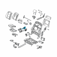 OEM BMW 745Li Seat Heating/Air Conditioner. Switch, Left Diagram - 61-31-6-918-394