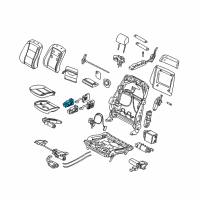 OEM BMW 760i Switch Seat Adjusting Front Right Diagram - 61-31-6-918-381