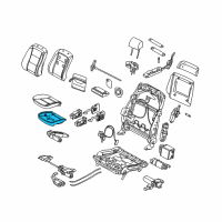 OEM BMW 760Li Seat Upholstery Diagram - 52-10-7-007-593