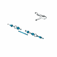 OEM 2010 Honda Fit Driveshaft Assembly, Passenger Side Diagram - 44305-TF0-N20