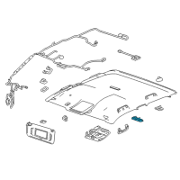OEM 2019 Chevrolet Silverado 2500 HD LAMP ASM-R/SEAT POSN CTR RDG & CTSY *LIGHT ASH GRR Diagram - 84407750